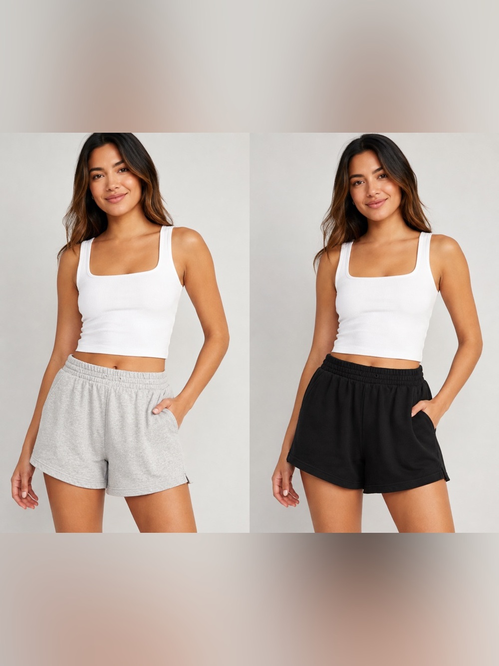 Old Navy Lounge Shorts Bundle Gray & Black Size Medium 3” Inseam Cotton Blend